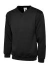 UC204  Premium V neck Sweatshirt Black colour image